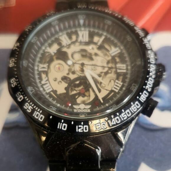 Men's Automatic Mechanical movement Winner Watch with tachymeter NEW - Picture 2 of 9